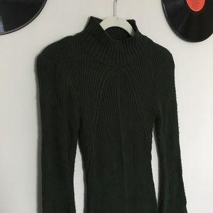 Dark green knit sweater dress!  SMALL!